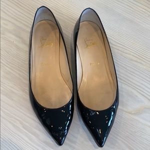 Christian Louboutin Black Patent Flat